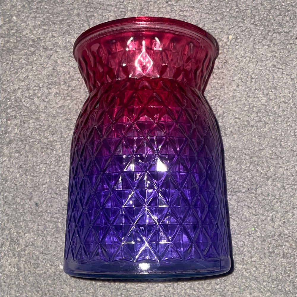 Mainstays Pink and Purple Ombre Textured Glass Vase